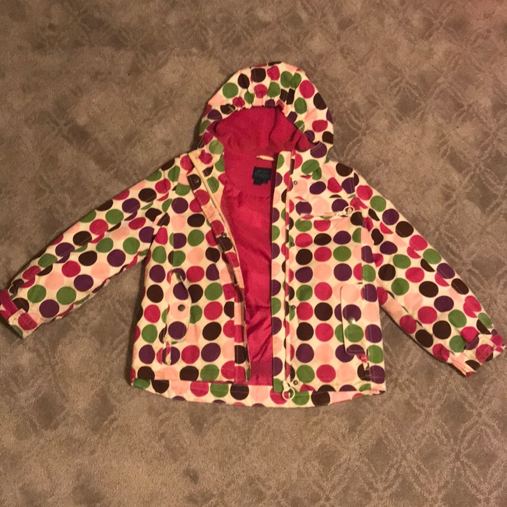 Girls Raincoat with fury hood